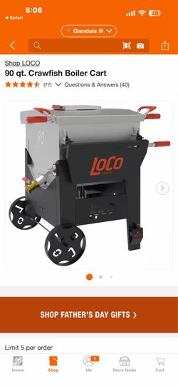 90 qt. Crawfish Boiler Cart