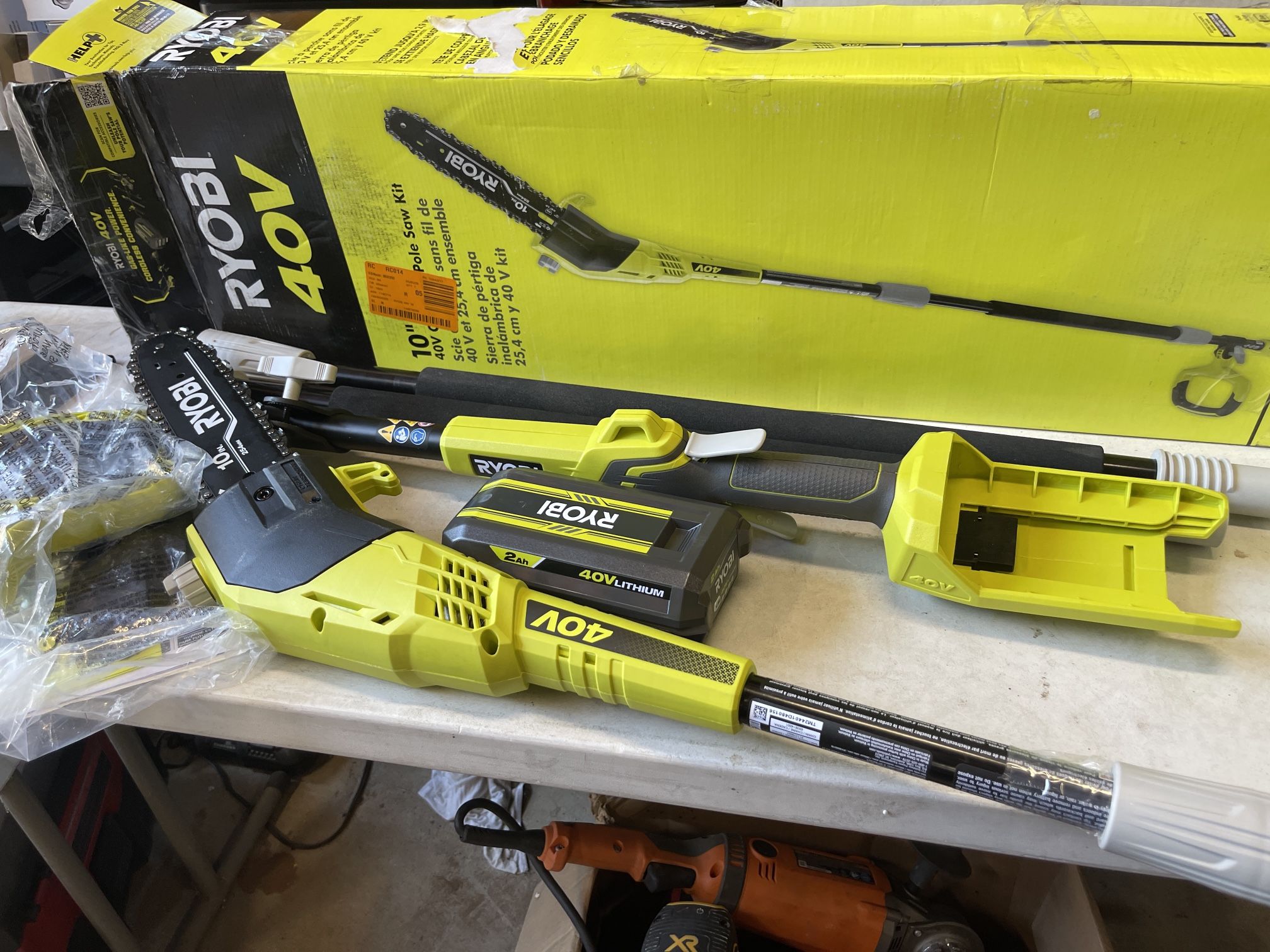 New Ryobi 18v Pole Saw