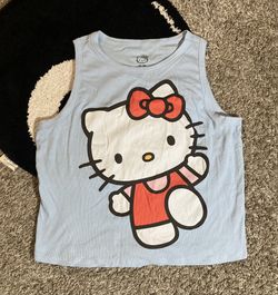 Hello Kitty Sky Blue Tank Top (Tagged 3X, Fits Large) – Cute Kawaii Graphic 1 Of 2