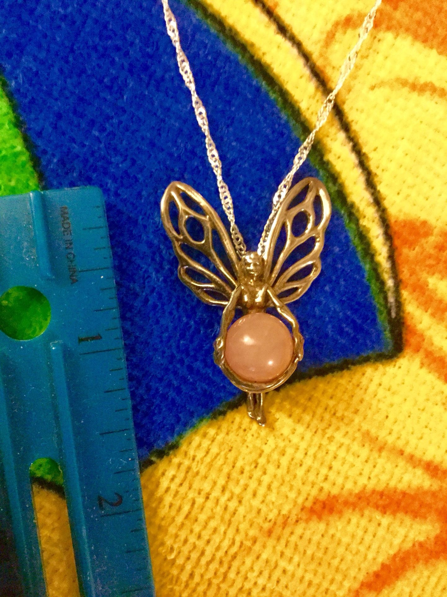 Sterling Silver Fairy pendant with silver chain / Fine Silver jewelry 🌿🌷🧚‍♀️ Welcome to visit for more