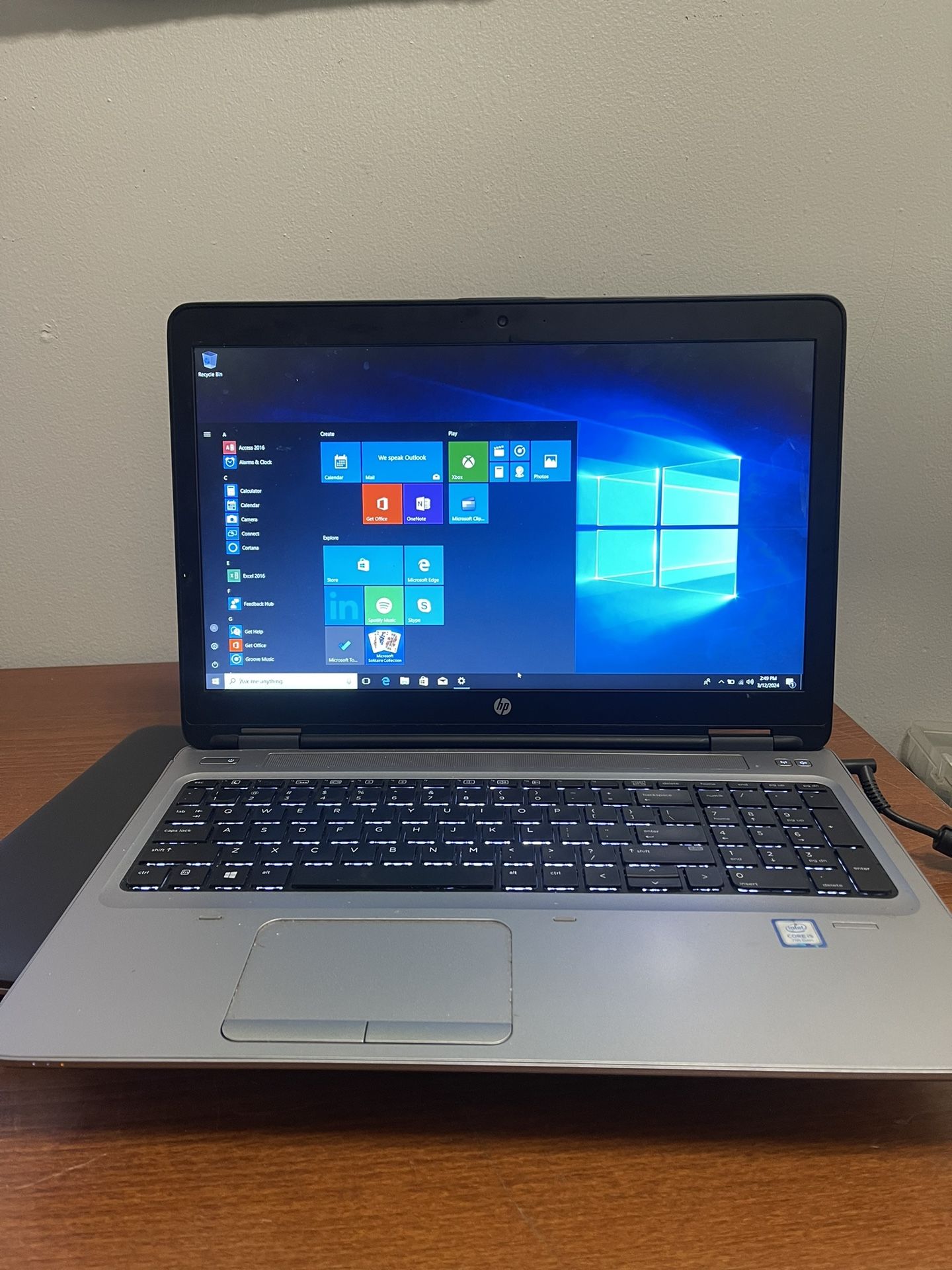 HP ProBook 15” Laptop i5 2.30GHz 8GB Ram 256GB SSD WIN10PRO Office 