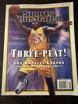 Sports Illustrated Presents Lakers THREE-PEAT 2001-02 Shaq Commemorative Issue - No Label