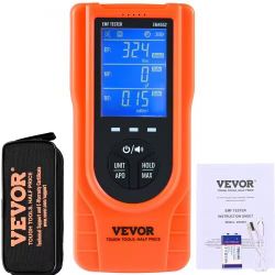 814#3-in-1 EMF Meter, 5Hz - 3.5GHz, Handheld Rechargeable Electromagnetic Field Radiation Detector, Digital LCD EMF Tester for EF MF RF Home Inspectio