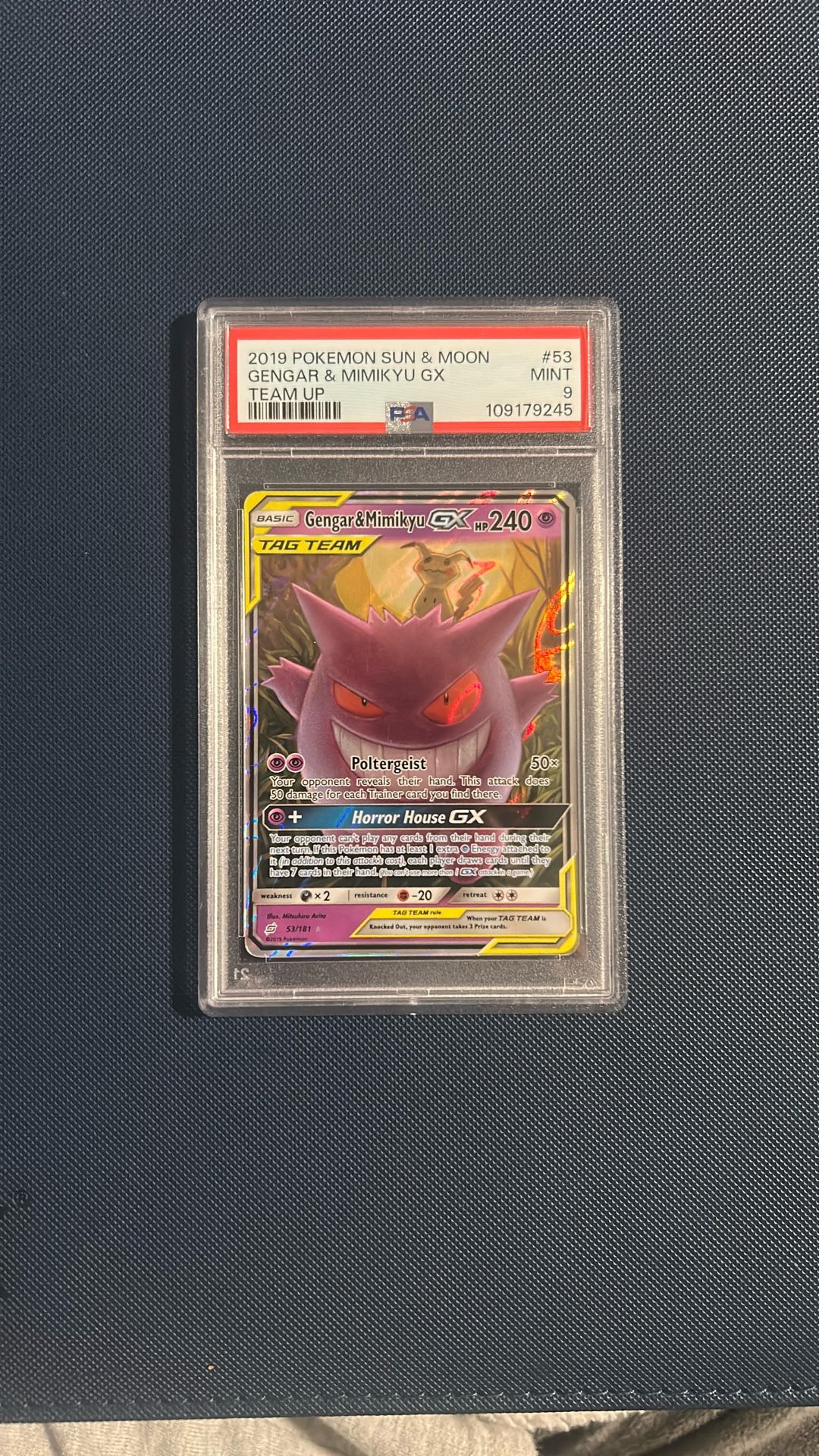 Pokemon PSA 9 Gengar And Mimikyu GX