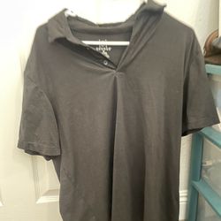 George Men's Black Buttonup Polo