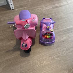Minnie Mouse Scooter And Pink Car J
