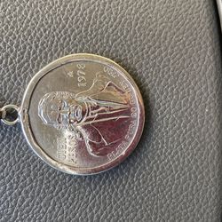 Silver Coin With Chain