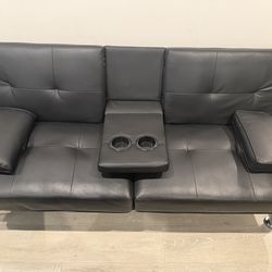 Modern Black Couch for Game Room/Lounge