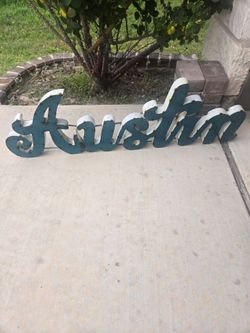 Vintage AUSTIN Metal Interior/Exterior Hanging Sign