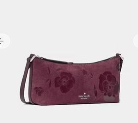 Kate Spade Crossbody floral burgundy purse