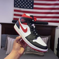 Jordan 1 Mid Gym Red Black White Brand New Size 10.5 Moving Selling A Lot Of My Shoes $120 Pick Up Only