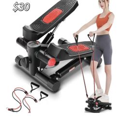 😀 ANCHEER Mini Stepper Exercise Machine with Resistance Bands, LCD Display, Height Adjustable, 11 inch Platform