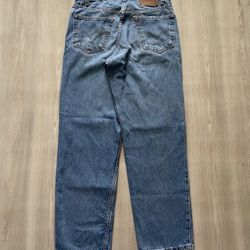 Vintage 2000 Levis 550 Red Tab Mid Wash Men Relaxed Fit Tagged 33x32 Fits 32x31