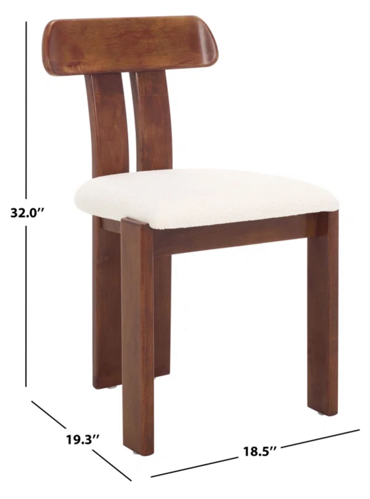 Beautiful Set of 4 Modern Solid Wood Dining Chairs