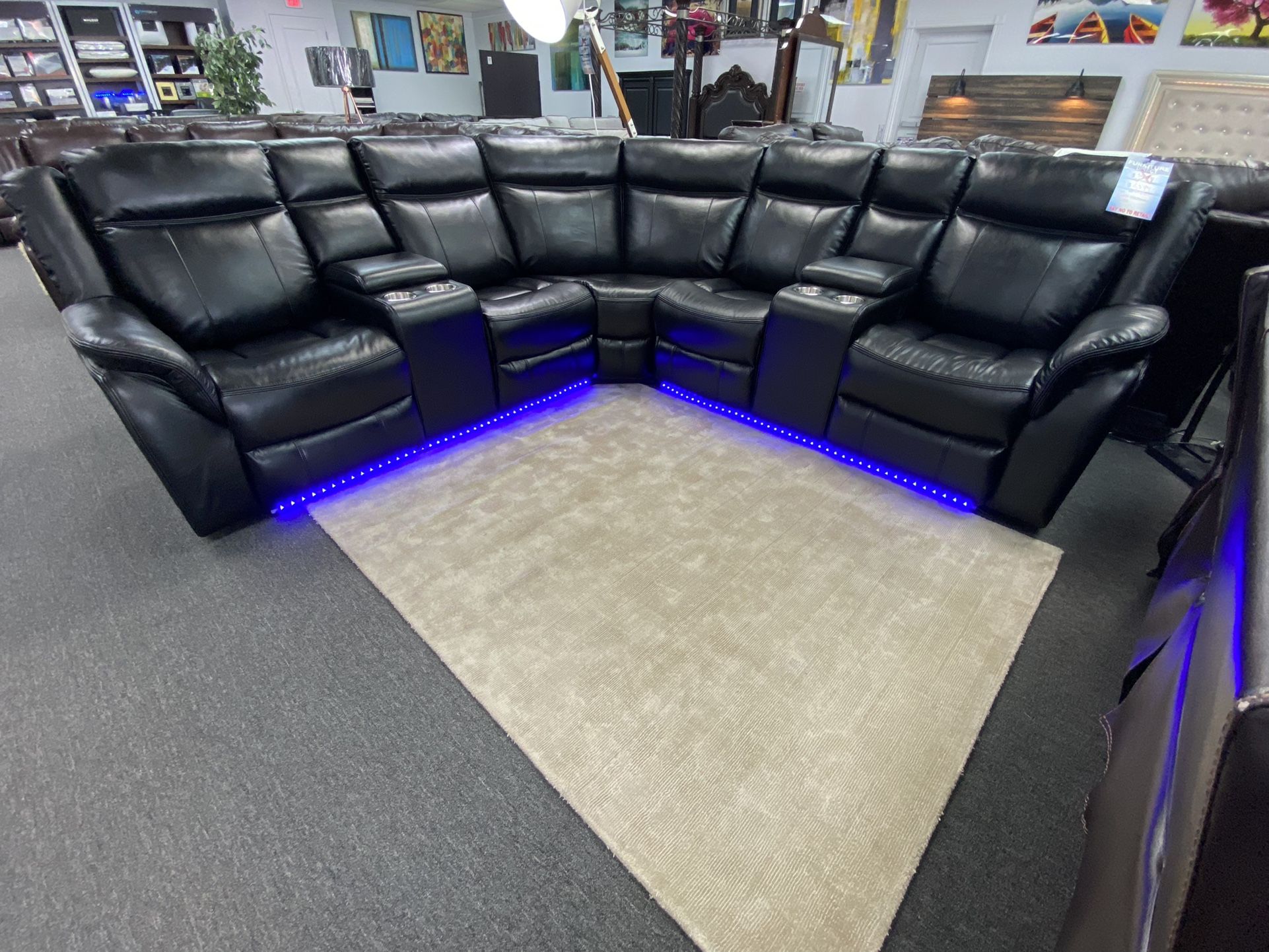 ⚫️😍Glossy Black Recliner Sofas 😍⚫️