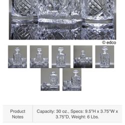 Italian Crystal Crafted Decanter 7-piece  