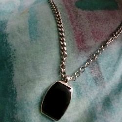 Silver & Onyx Necklace