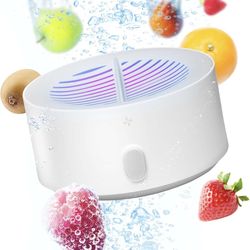 AquaPure - Fruit and Vegetable Washing Machine, 1-Year Warranty, Fruit Cleaner Device That Cleans Fresh Produce in Water, Waterproof Fruit USED 2X!!!A