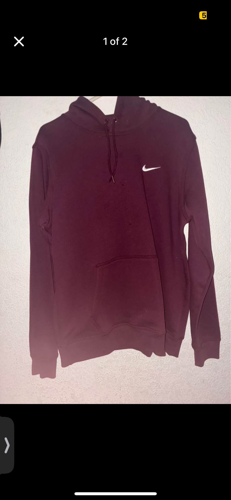 Burgundy Nike Hoodie