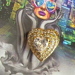 Pandora Gold Sparkling Levelled Heart Charm