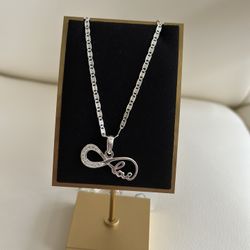 Silver 925 Necklace And Pendant (infinity Love)