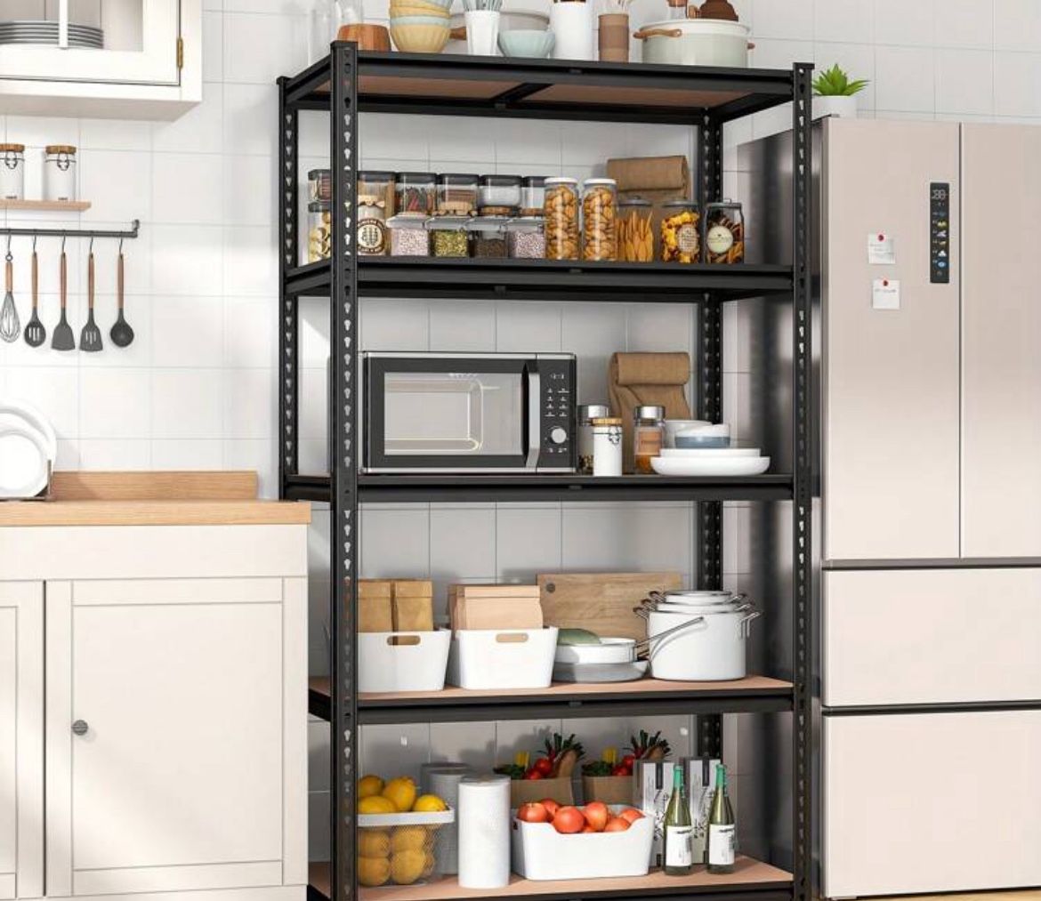 72''H Storage Shelves Heavy Duty Shelving 2000LBS Garage Shelving 5 Tier Metal Shelves For Garage, 35.5"W X 72"H X 15.8"D, Adjustable Shelving Unit Fo