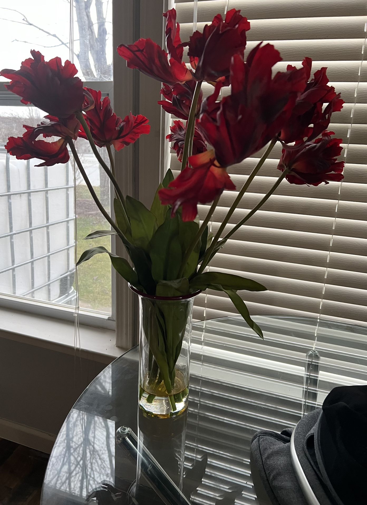 Artificial Tulip With Flower Vase