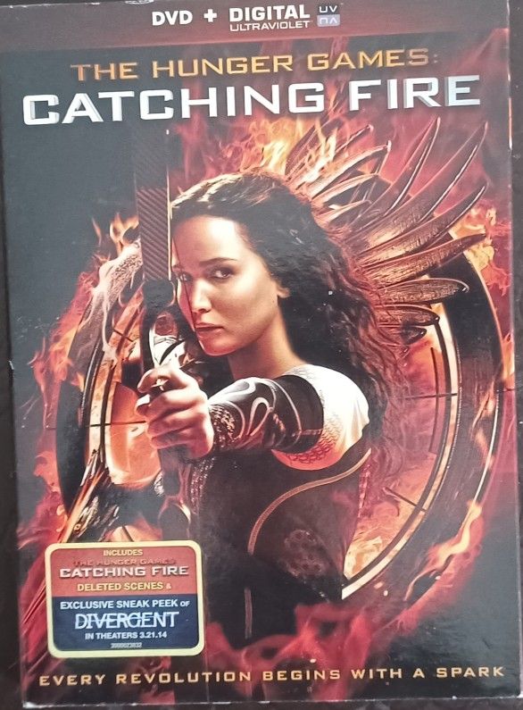 The Hunger Games:BRAND NEW "Catching Fire" 2013 DVD, w/ Digital Copy & Slipcover