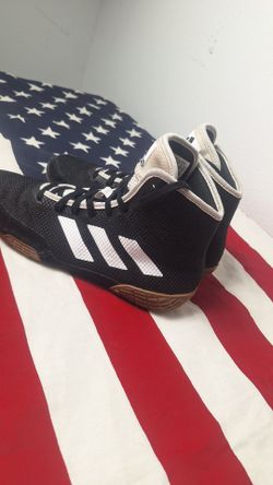 Adidas Tech Fall 2.0 Black White Wrestling Shoes Mens FZ5388 Sneakers size 8