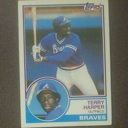1983 Topps Terry Harper Atlanta Braves #339 Baseball Card Vintage Collectible Sports MLB