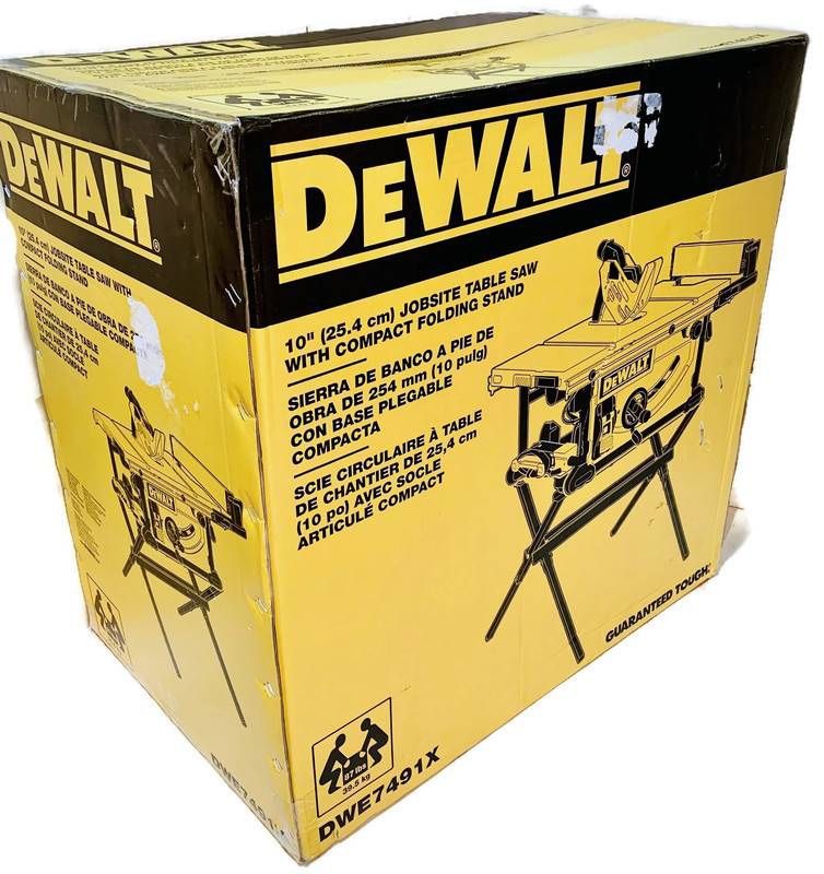 DEWALT 10" 15-Amp Corded Jobsite Table Saw w/ Scissor Stand