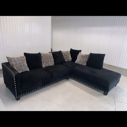 Black sectional couch