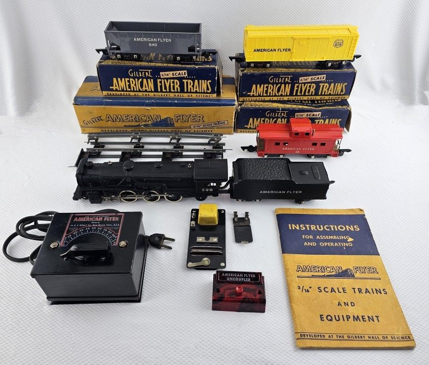 Vintage 1949 American Flyer #290 S Pacific Locomotive Train Set