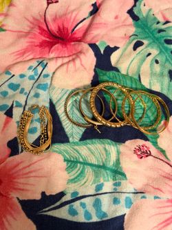 Gold-Tone Bangle and Bracelet Set