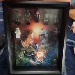 Star Wars Minifigure Display Case W/ 7 Figures
