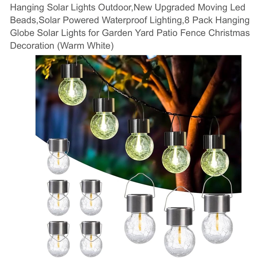Hanging Solar Lights For Outdoor.