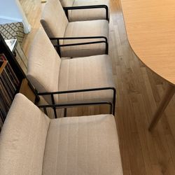 4x Joybird Brand Dining Chairs (Sand Color)