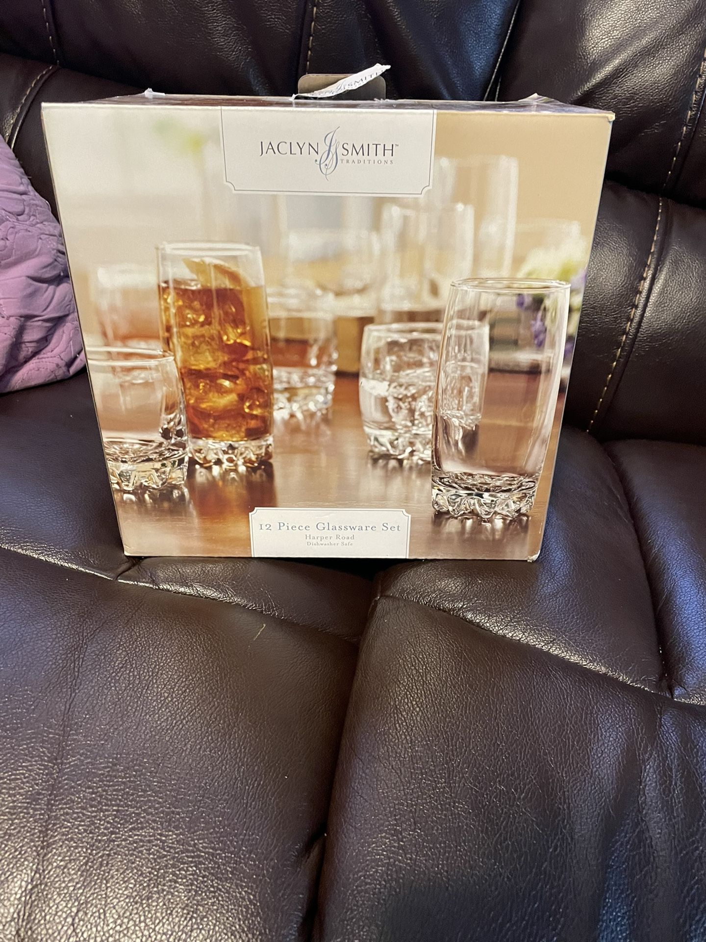 12 Piece Glassware Set Jaclyn Smith Traditions