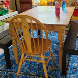 Wood Kitchen Table 