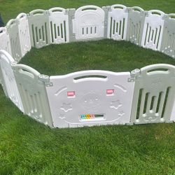 8ft Diameter Playpen For Kids And Pets With Walking Through Gate