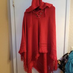 Red Poncho Or Wrap Type