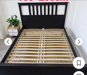 IKEA Hemres twin black bed
