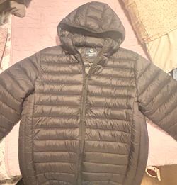 Black Hooded Puffer Jacket