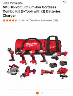 Milwaukee M18 Compact Brushless 8-Tool Combo Kit