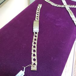 14k Gold Id Bracelet 