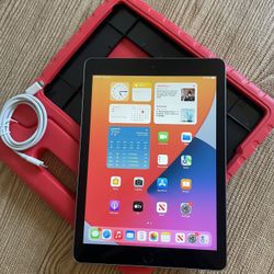 Apple iPad 5th Generation 128GB with kids protective case & Charger 