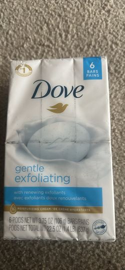 Dove gentle exfoliating bar soap $8 dollars 