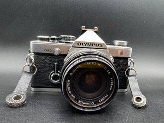 Olympus OM-2N 35mm SLR Film Camera w/ G.Zuiko 28mm f/3.5 Lens – Made in Japan – Excellent Condition