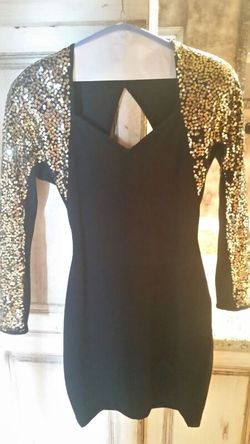 Gold and black dress