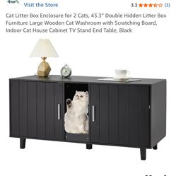 Mid-century Modern Cat Litter Cabinet 